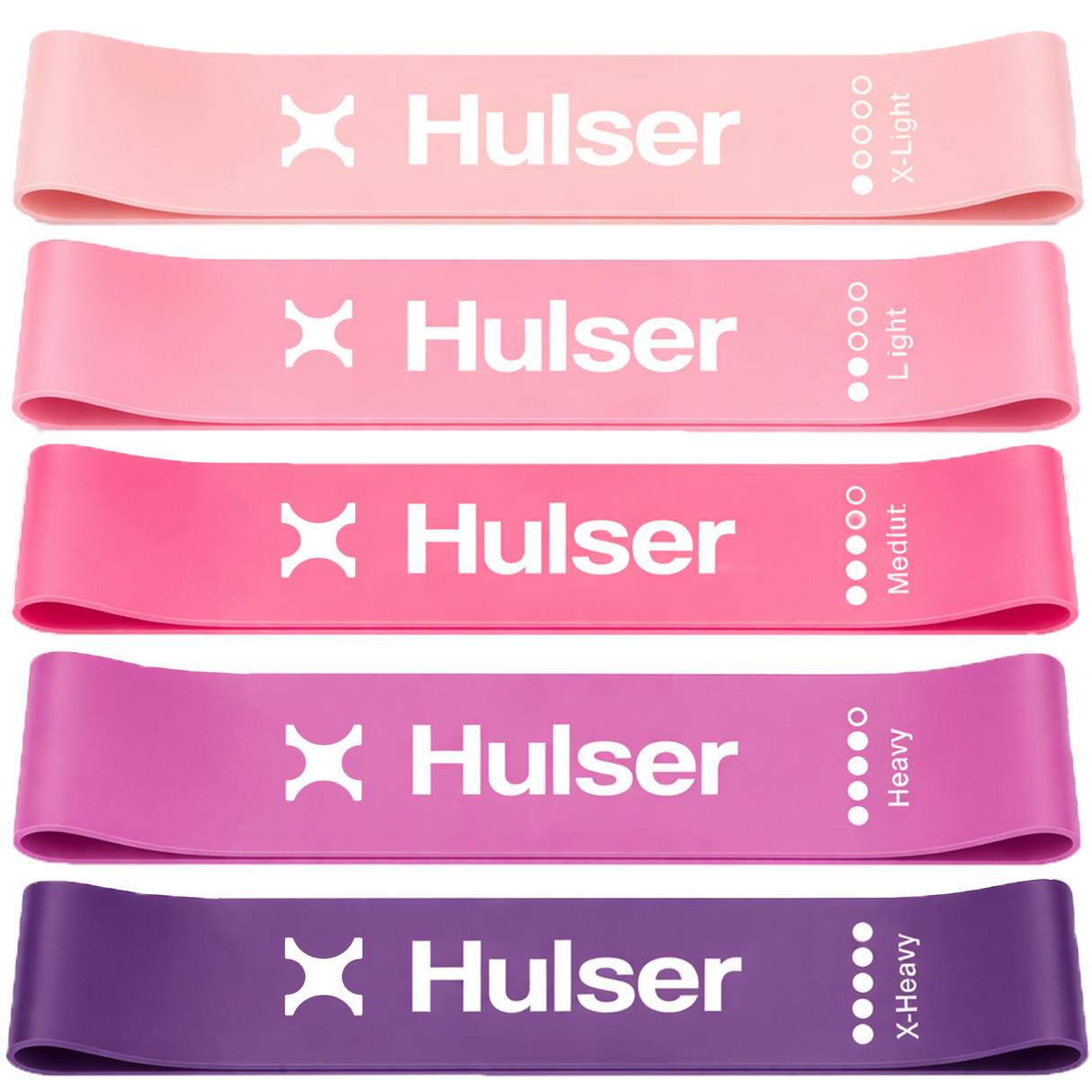 Mini weerstandsbanden set - 5-delig - 2 tot 18 kg - Roze