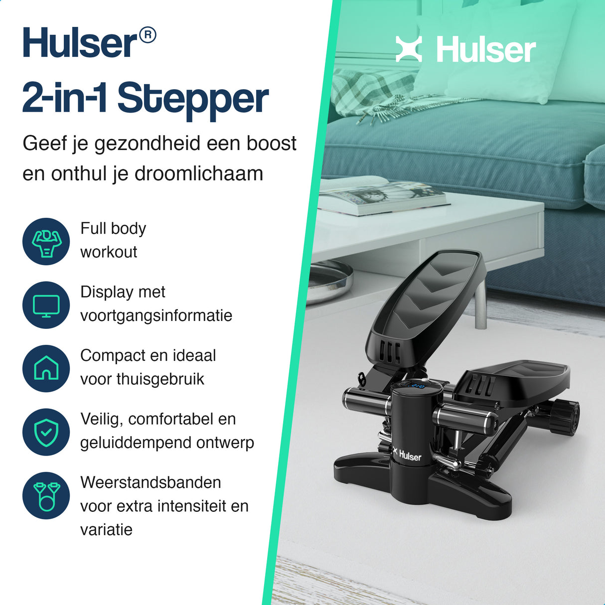 Stepper met display - Met weerstandsbanden