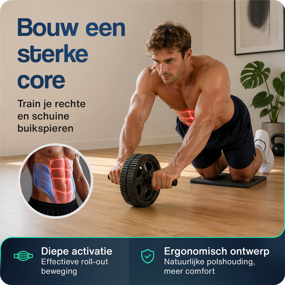 Buikspierwiel - Dubbel wiel