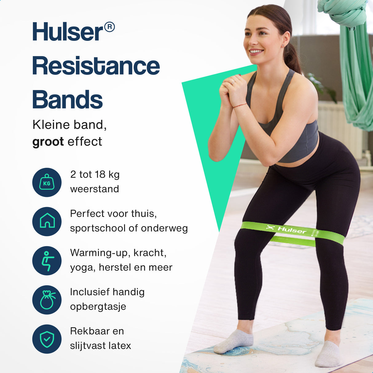 Mini weerstandsbanden set - 5-delig - 2 tot 18 kg - Multicolor