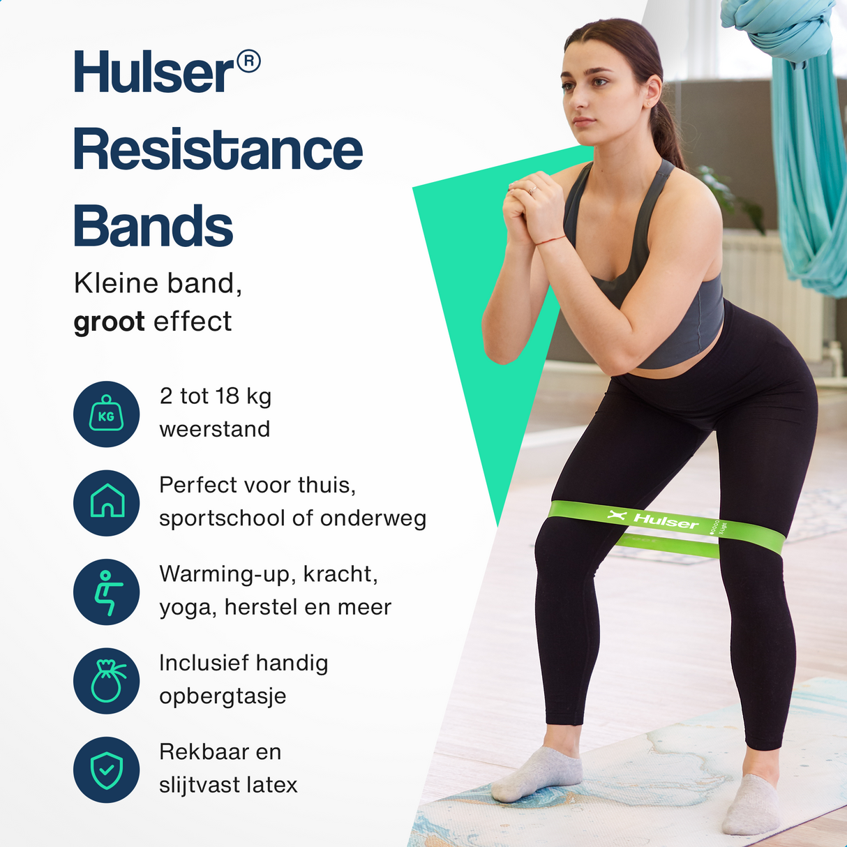 Lange weerstandsbanden met mini weerstandsbanden