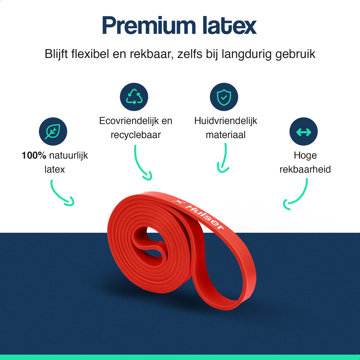 Weerstandsband 104 cm - 7 tot 15 kg - Rood