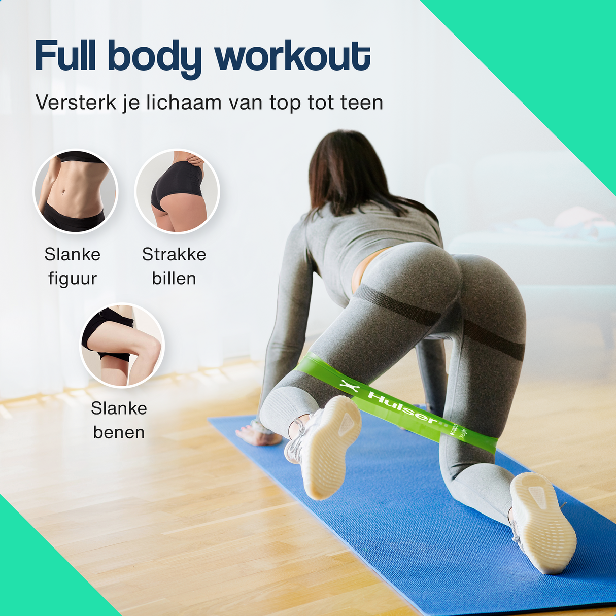 Fitness enkelbanden met mini weerstandsbanden