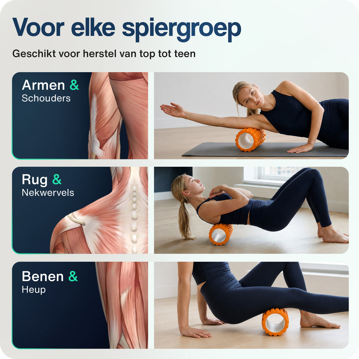 Foam roller - 33 cm - Oranje