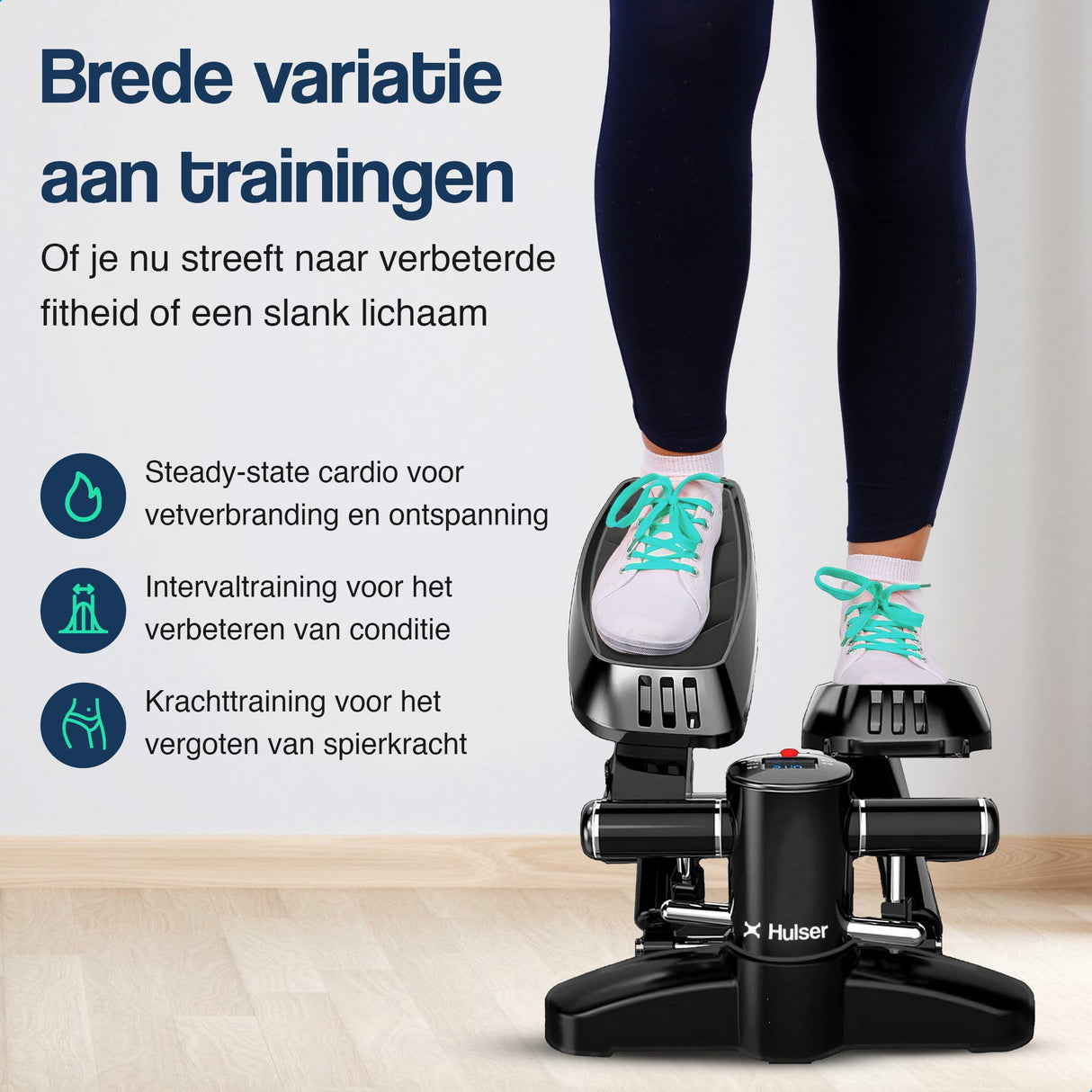 Stepper met display - Verstelbaar - Met weerstandsbanden