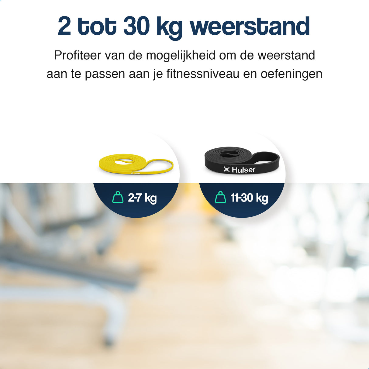 Weerstandsbanden set 104 cm - 2-delig - 2 tot 30 kg