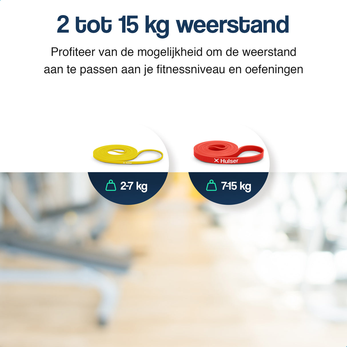 Weerstandsbanden set 104 cm - 2-delig - 2 tot 15 kg
