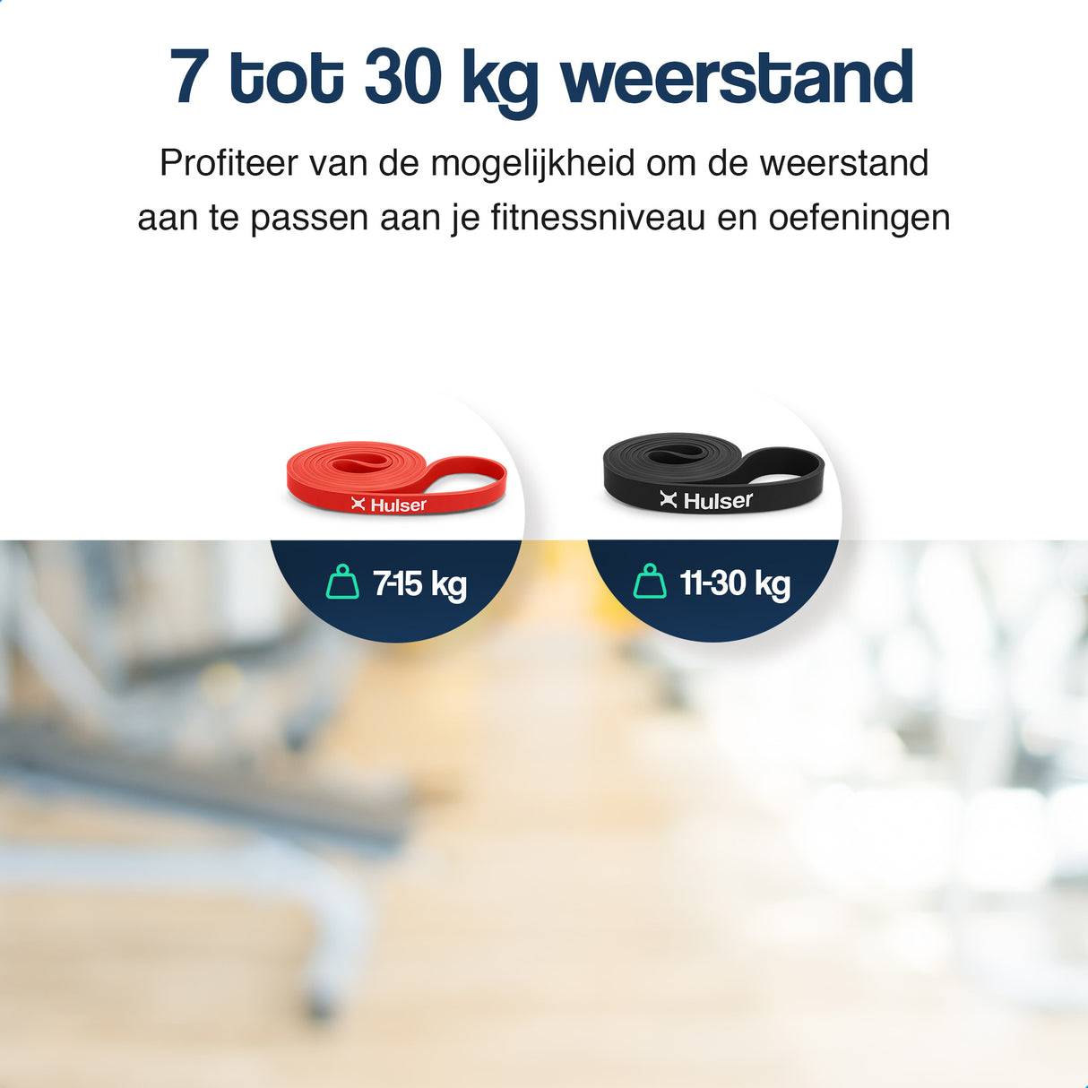 Weerstandsbanden set 104 cm - 2-delig - 7 tot 30 kg
