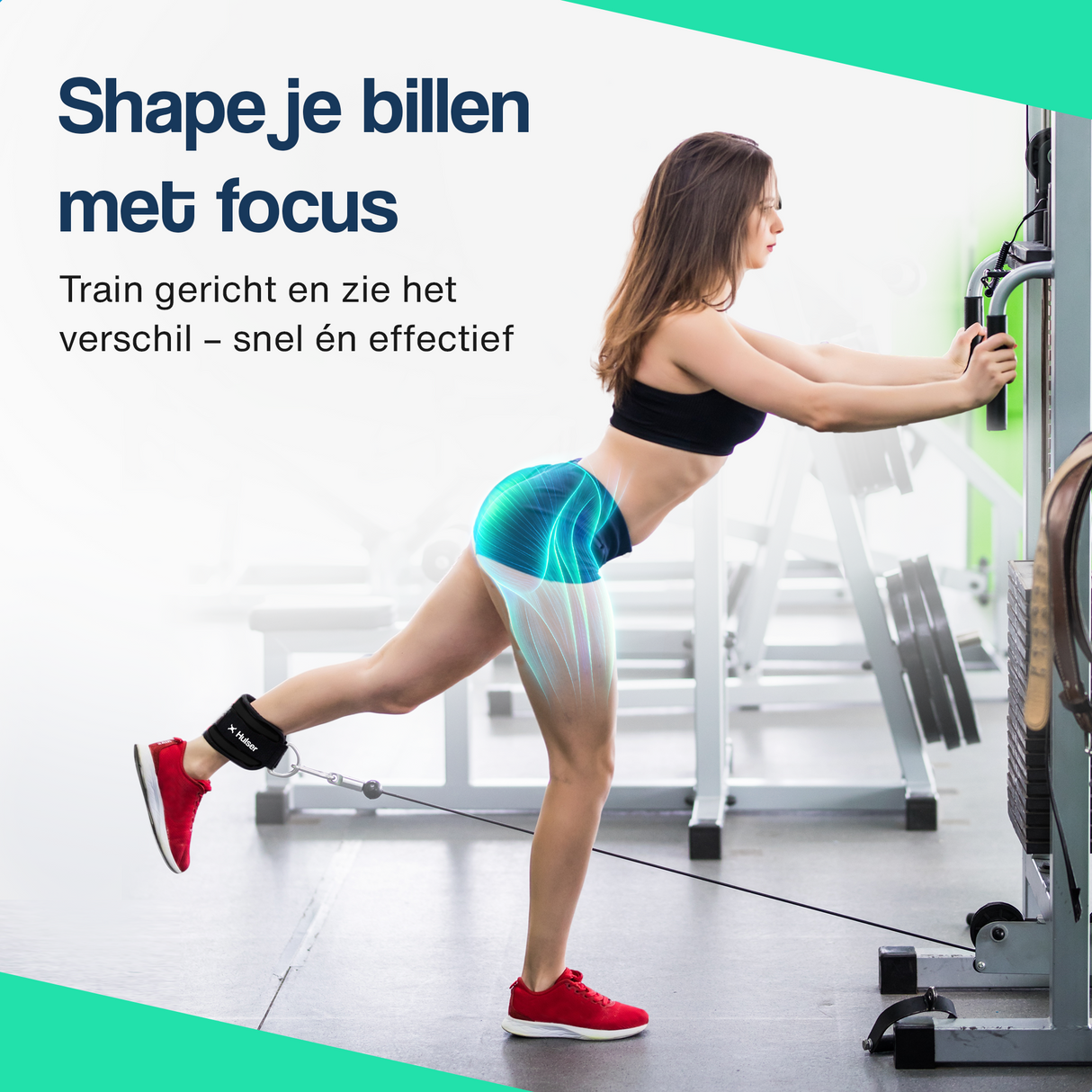 Fitness enkelbanden met lifting straps en weerstandsbanden set