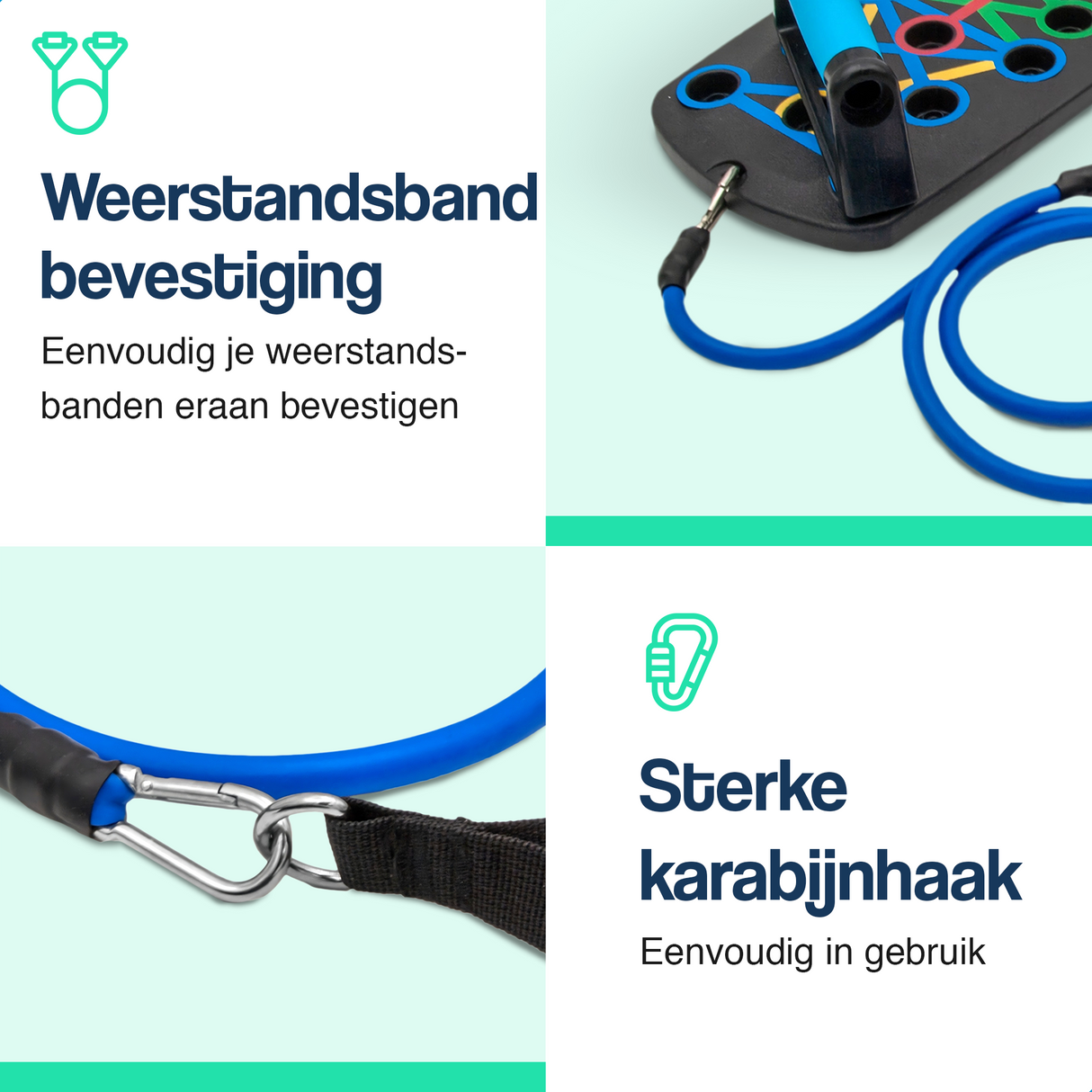 Push up bord - 14 in 1 - Met 10 weerstandsbanden