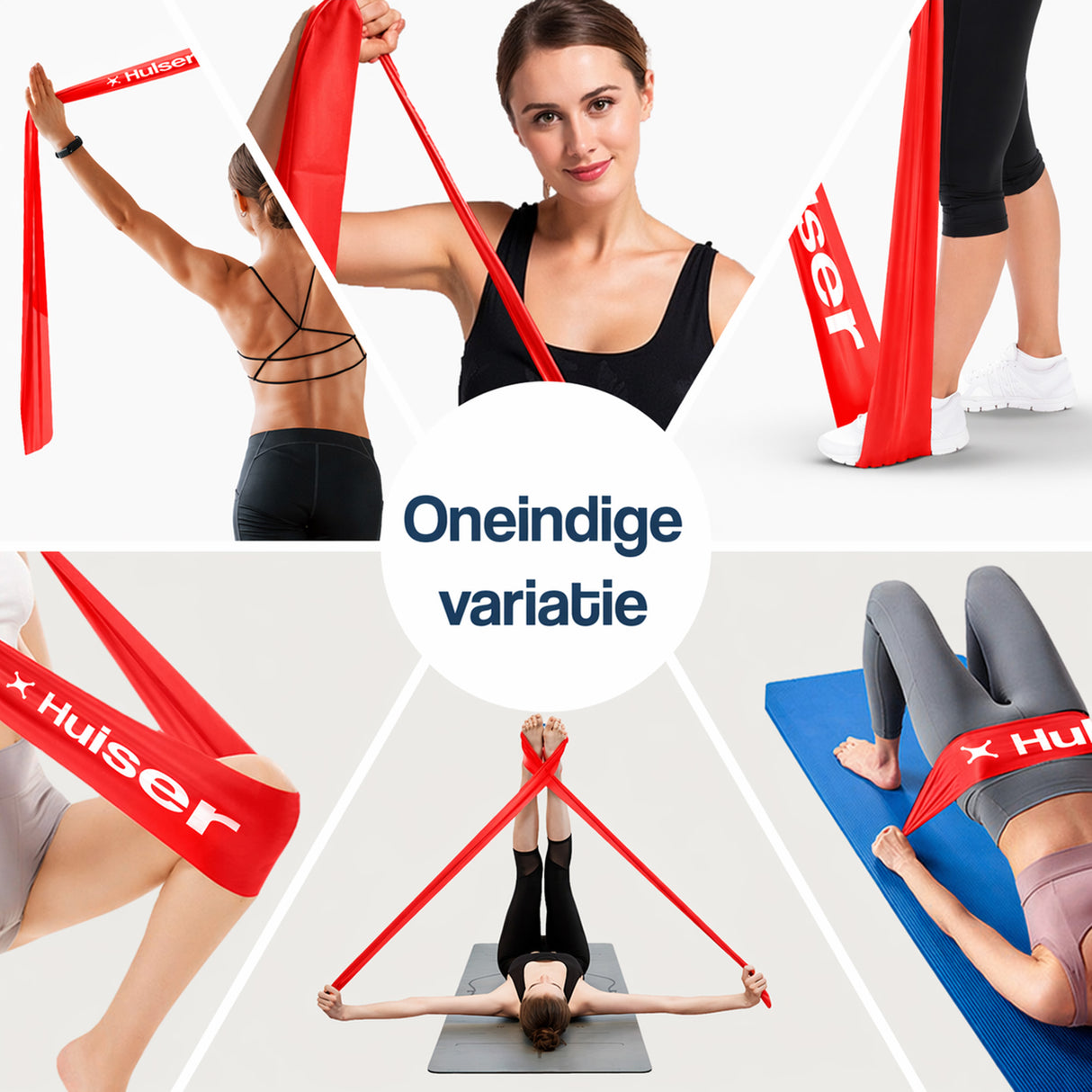 Lange weerstandsband 200 cm - 9 tot 13,5 kg - Rood