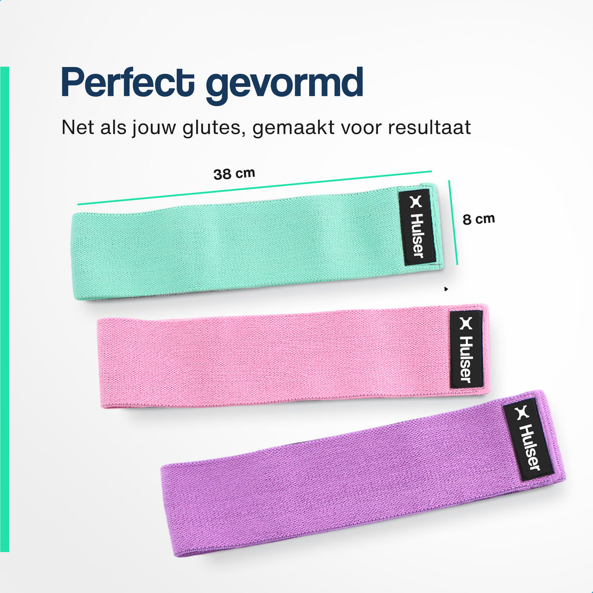 Weerstandsbanden set - 3-delig - 8 tot 32 kg - Roze