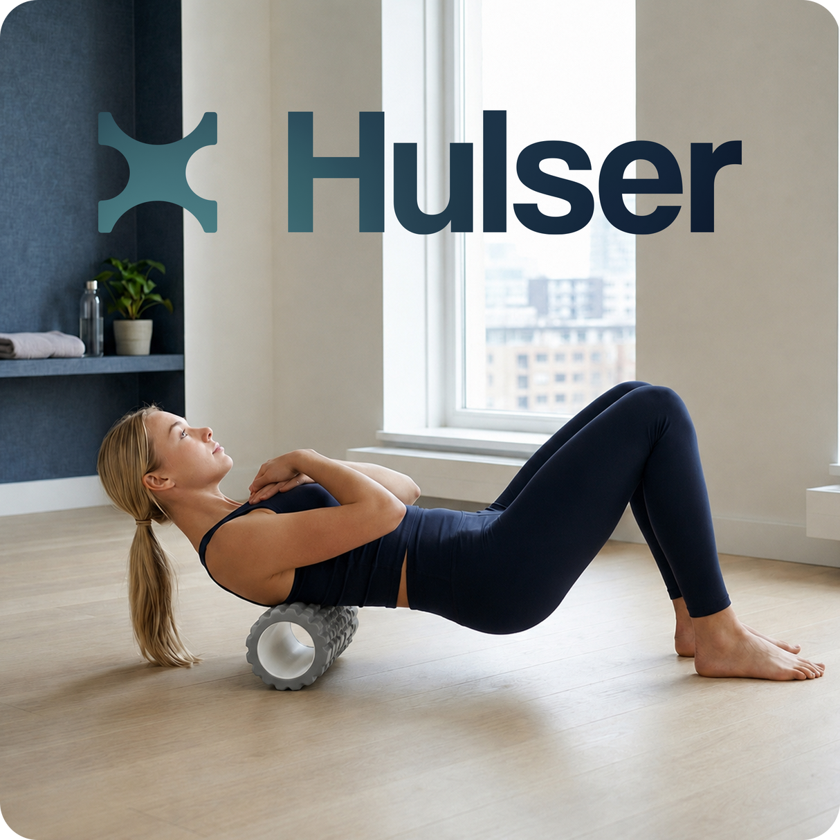 Foam roller - 33 cm - Grijs