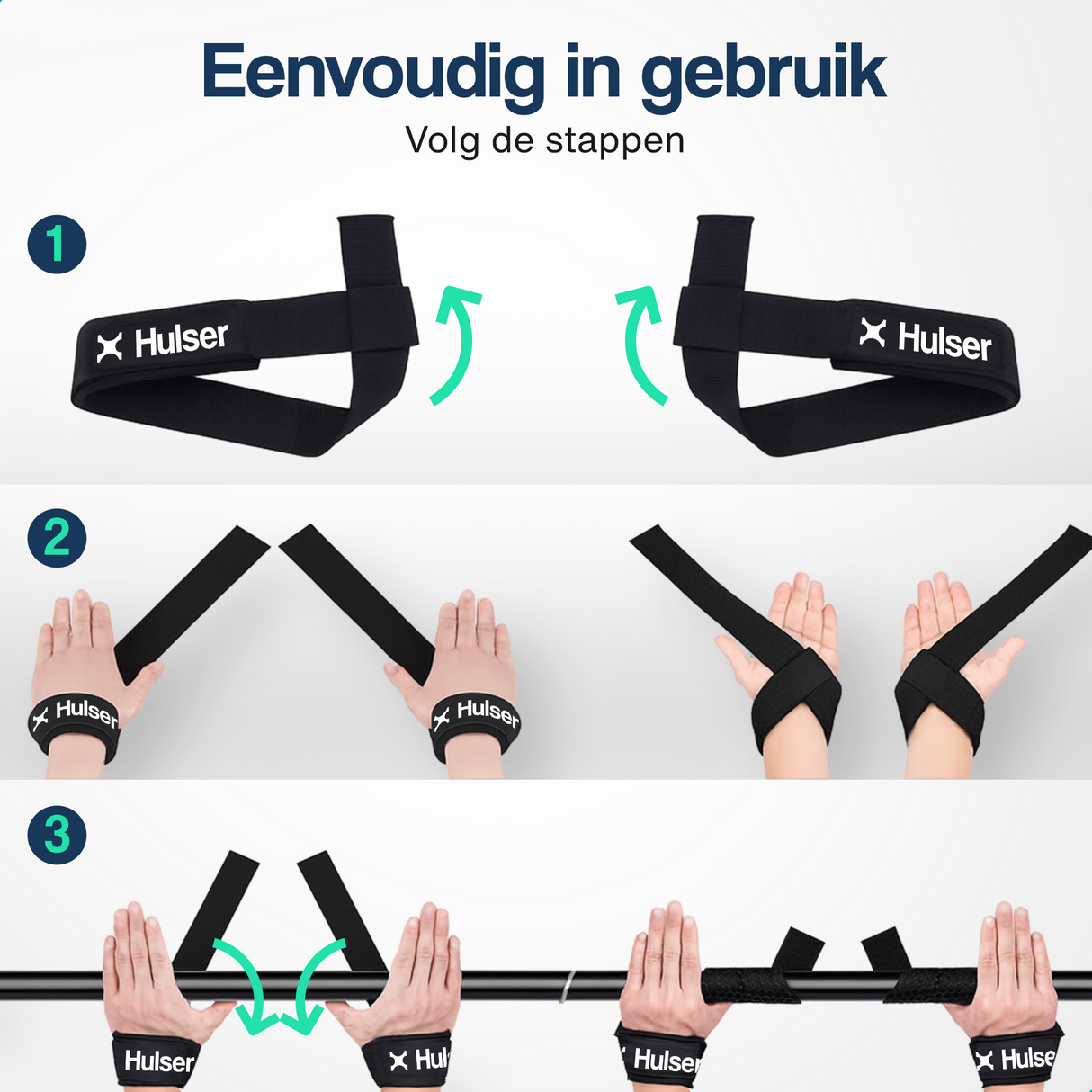 Lifting straps 60 cm - Zwart