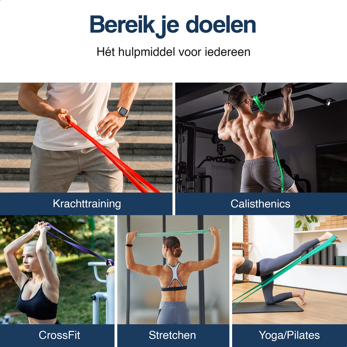 Fitness enkelbanden met weerstandsbanden