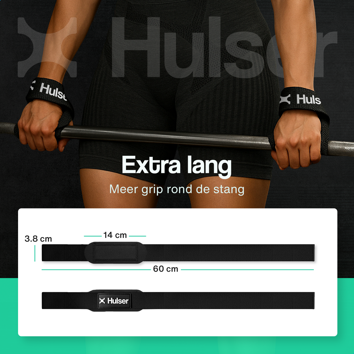 Lifting straps 60 cm - Zwart