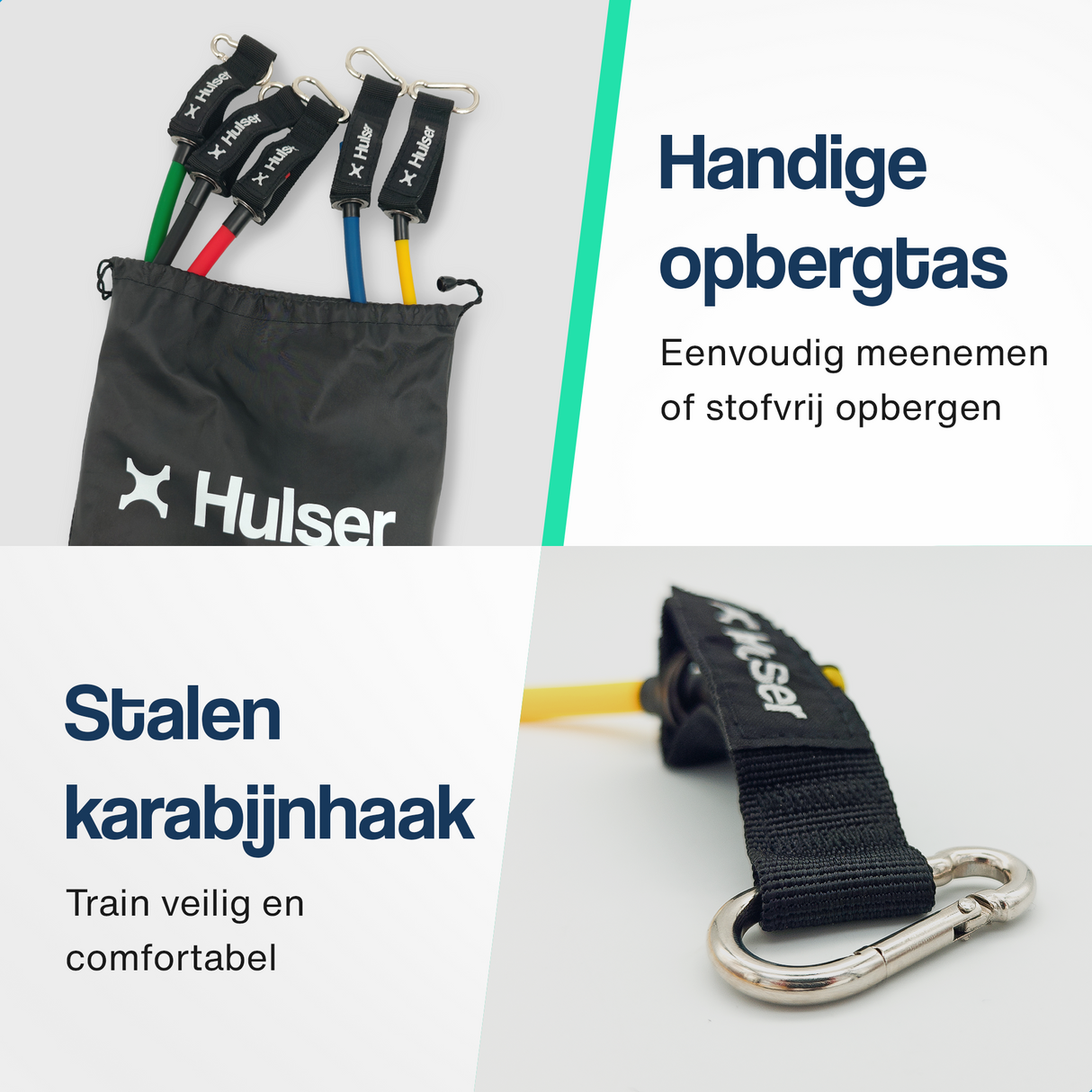 TPE Tubes Weerstandsbanden set 120 cm - 12-delig - 4 tot 23 kg