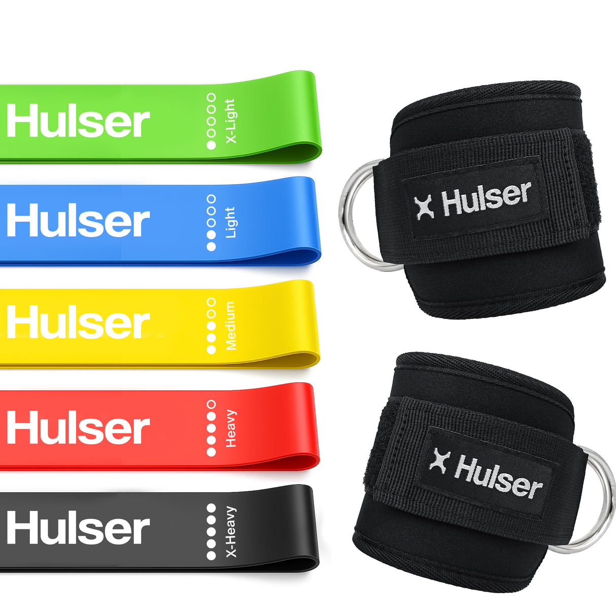 Fitness enkelbanden met mini weerstandsbanden