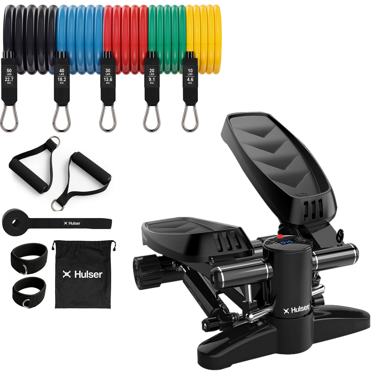 Stepper - Verstelbaar - met 12-delige TPE weerstandsbanden set