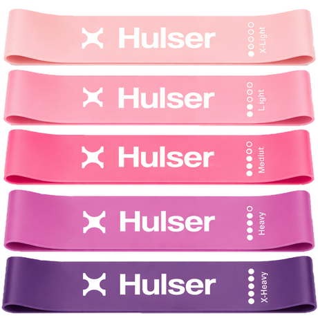 Set weerstandsbanden in roze tinten, 5 mini-banden van Hulser