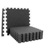 Zwart interlockend schuim puzzelmat met noppen, gestapelde 60×60 tegels