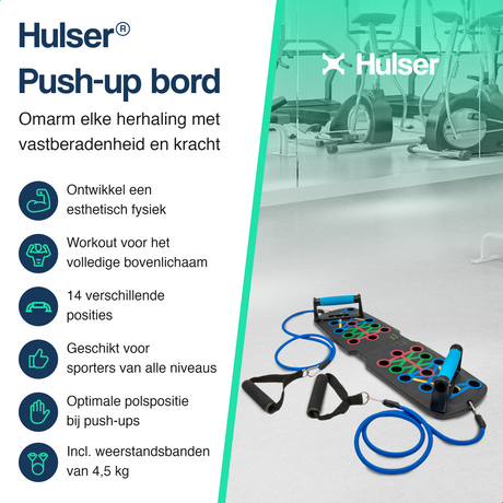 Push up bord - 14 in 1 - Met 2 weerstandsbanden