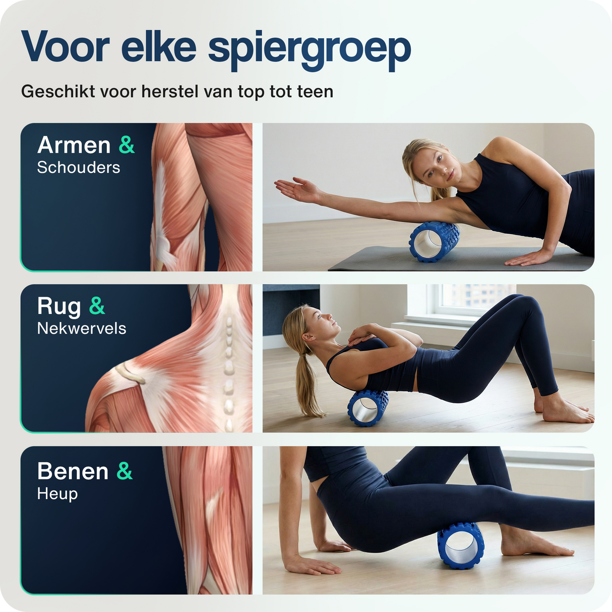 Foam roller - 33 cm - Blauw