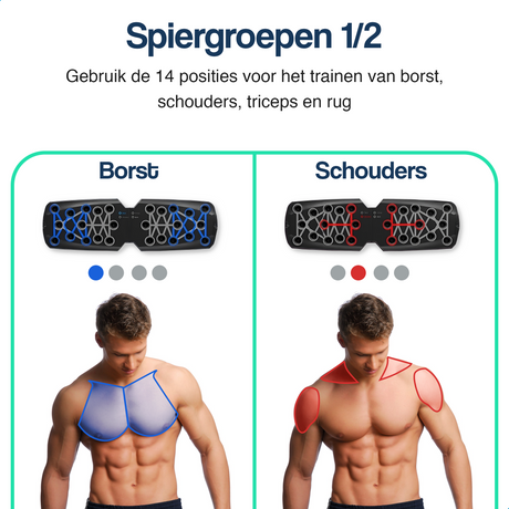 Push up bord - 14 in 1 - Met 2 weerstandsbanden