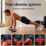 Opdruksteunen - Push-up bars - Metaal - Zwart