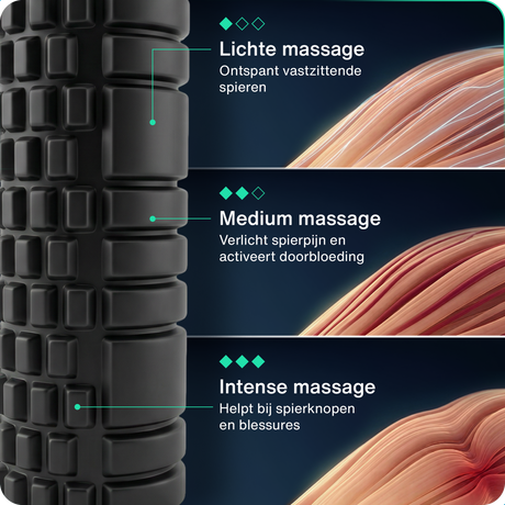 Foam roller - 33 cm - Zwart