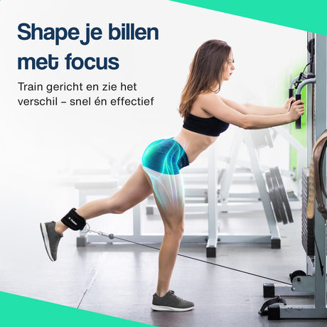 Fitness enkelbanden met weerstandsbanden bundel - Zwart