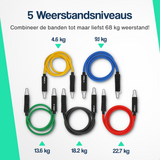 Latex Tubes Weerstandsbanden set 120 cm - 12-delig - 4 tot 23 kg