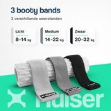 Weerstandsbanden set - 3-delig - 8 tot 32 kg - Grijs