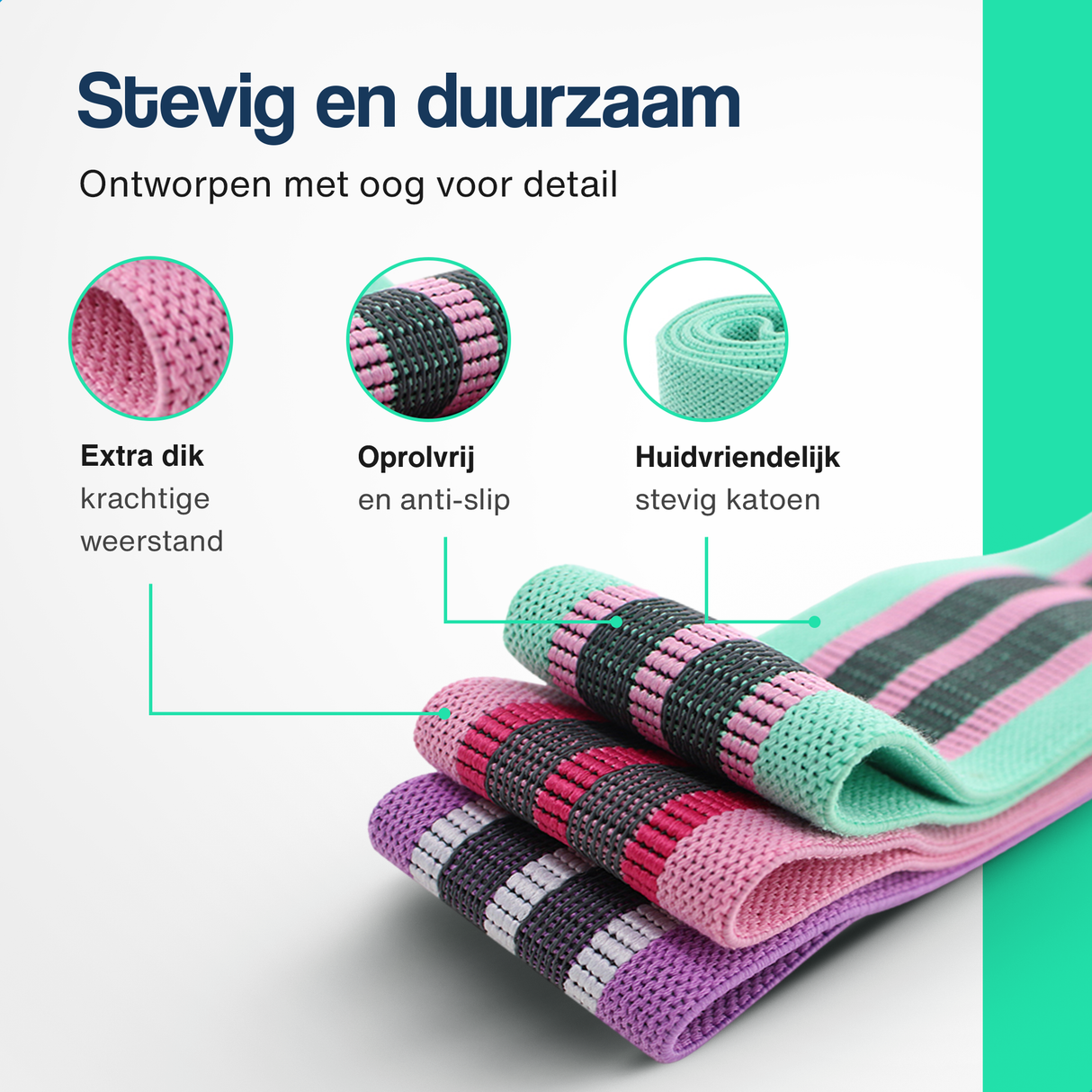 Fitness enkelbanden met weerstandsbanden bundel - Roze
