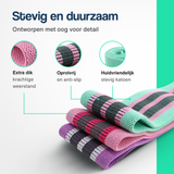 Fitness enkelbanden met weerstandsbanden bundel - Roze