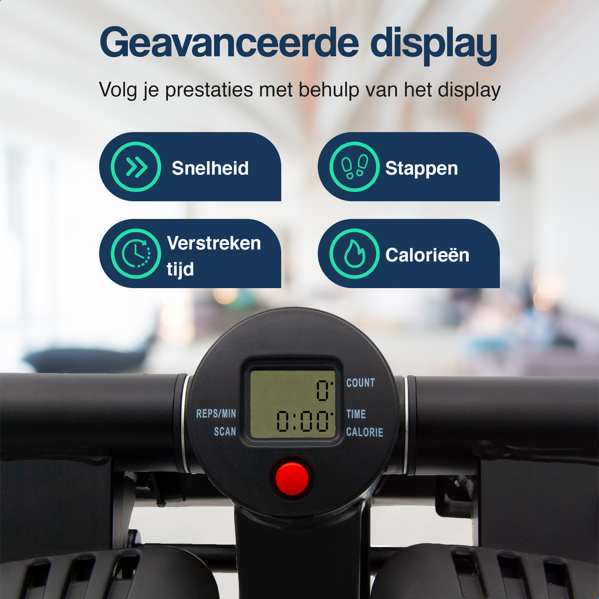 Stepper met display - Verstelbaar - Met weerstandsbanden