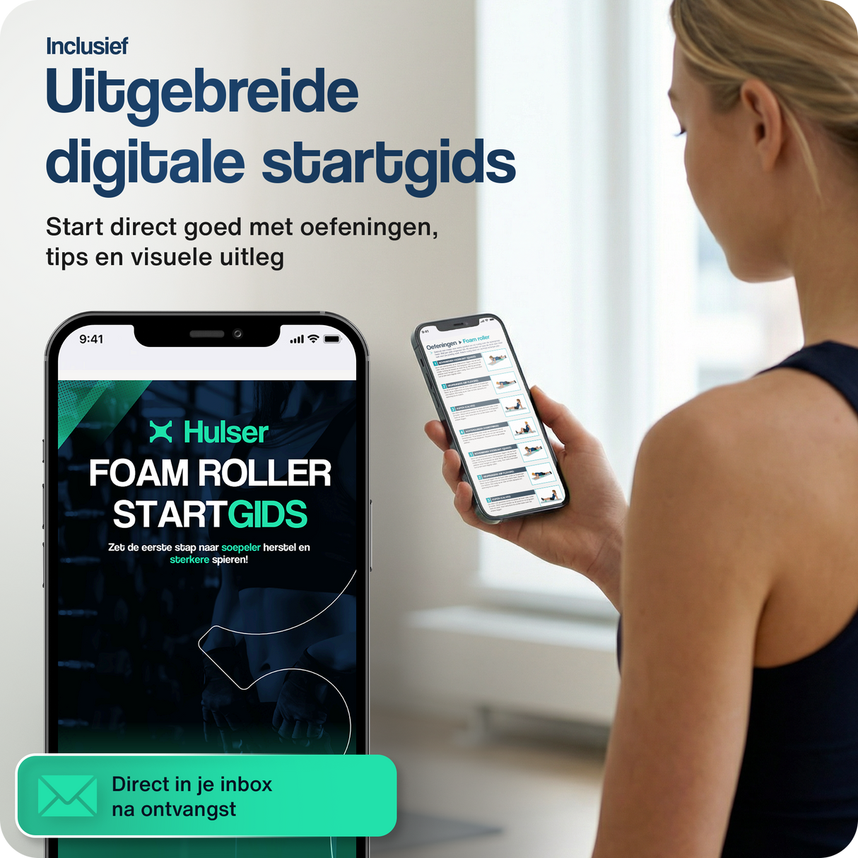 Foam roller - 33 cm - Grijs