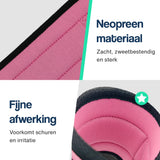 Fitness enkelbanden met lifting straps en weerstandsbanden bundel - Roze