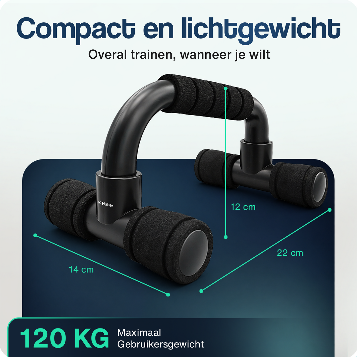 Opdruksteunen - Push-up bars - Zwart