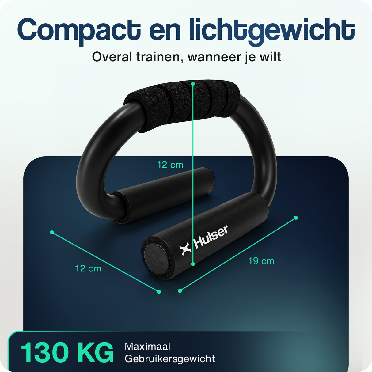 Opdruksteunen - Push-up bars - Metaal - Zwart
