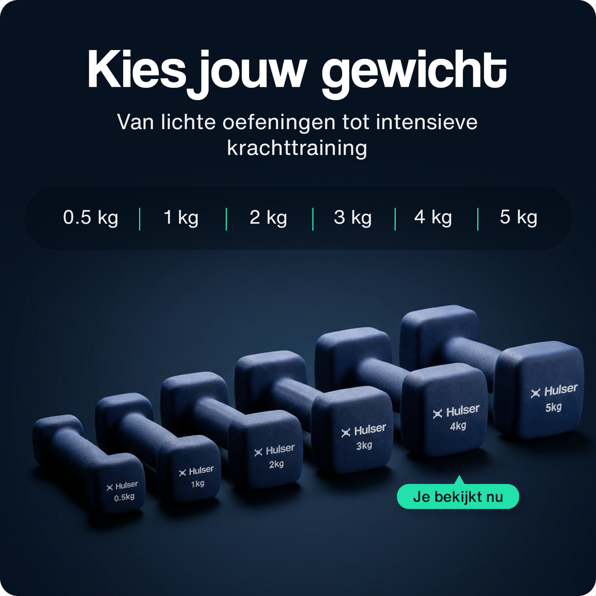 Blauwe neopreen dumbbells met gewichtsopdruk, set in meerdere stapelbare gewichten