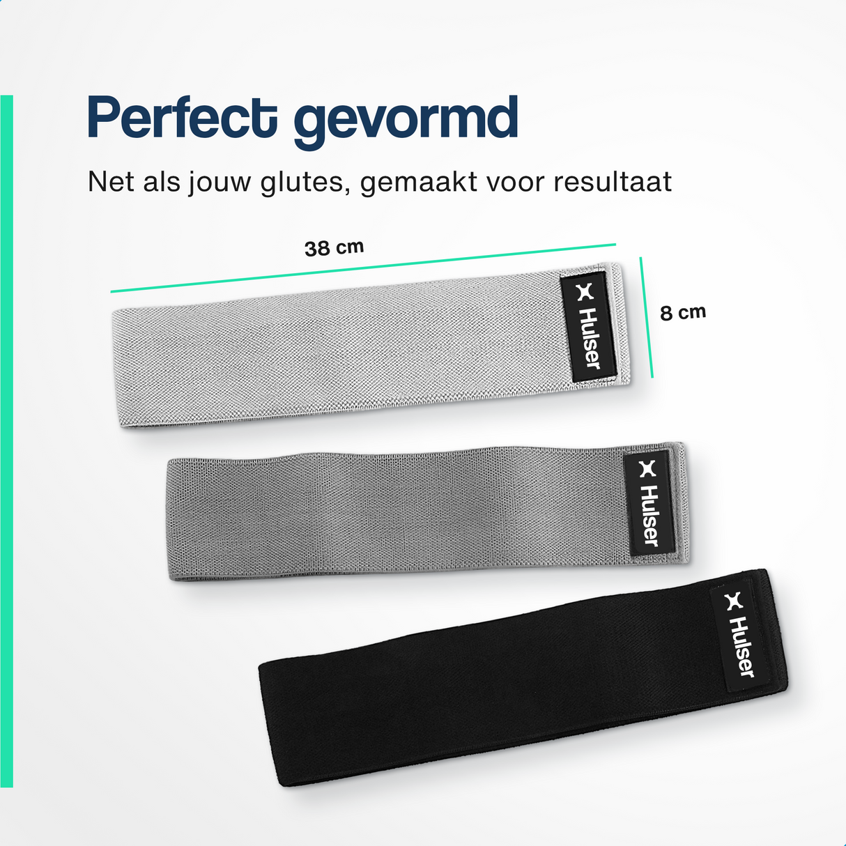 Weerstandsbanden set - 3-delig - 8 tot 32 kg - Grijs