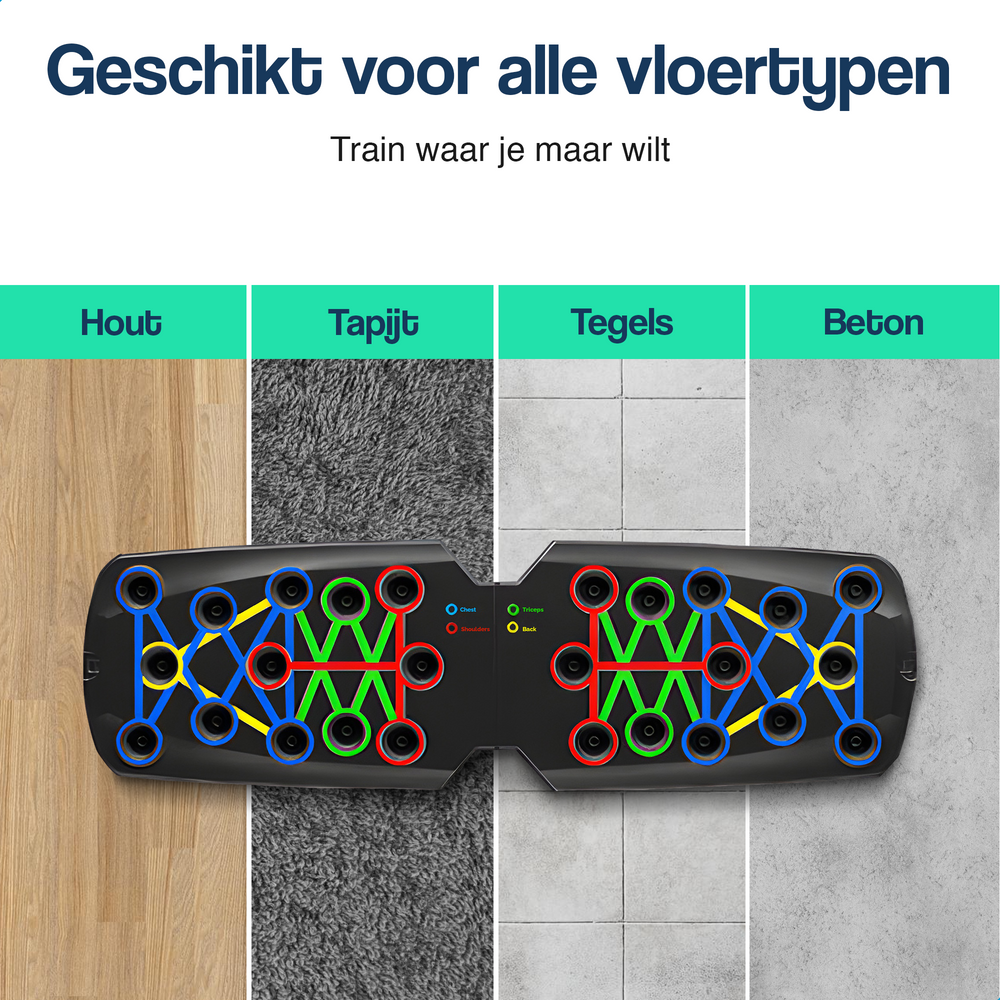 Push up bord - 14 in 1 - Met 2 weerstandsbanden