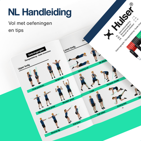 TPE Tubes Weerstandsbanden set 120 cm - 12-delig - 4 tot 23 kg