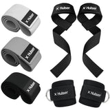 Fitness enkelbanden met lifting straps en weerstandsbanden bundel