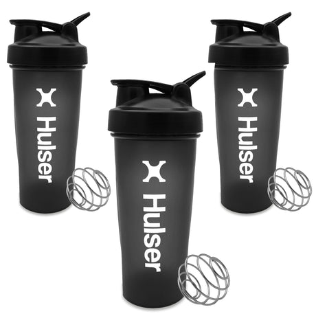 Shakebeker - 600ml - Zwart - 3 stuks