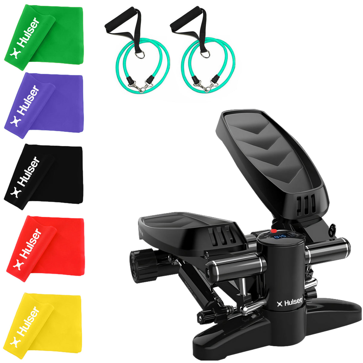 Stepper met display - Verstelbaar - met lange weerstandsbanden set